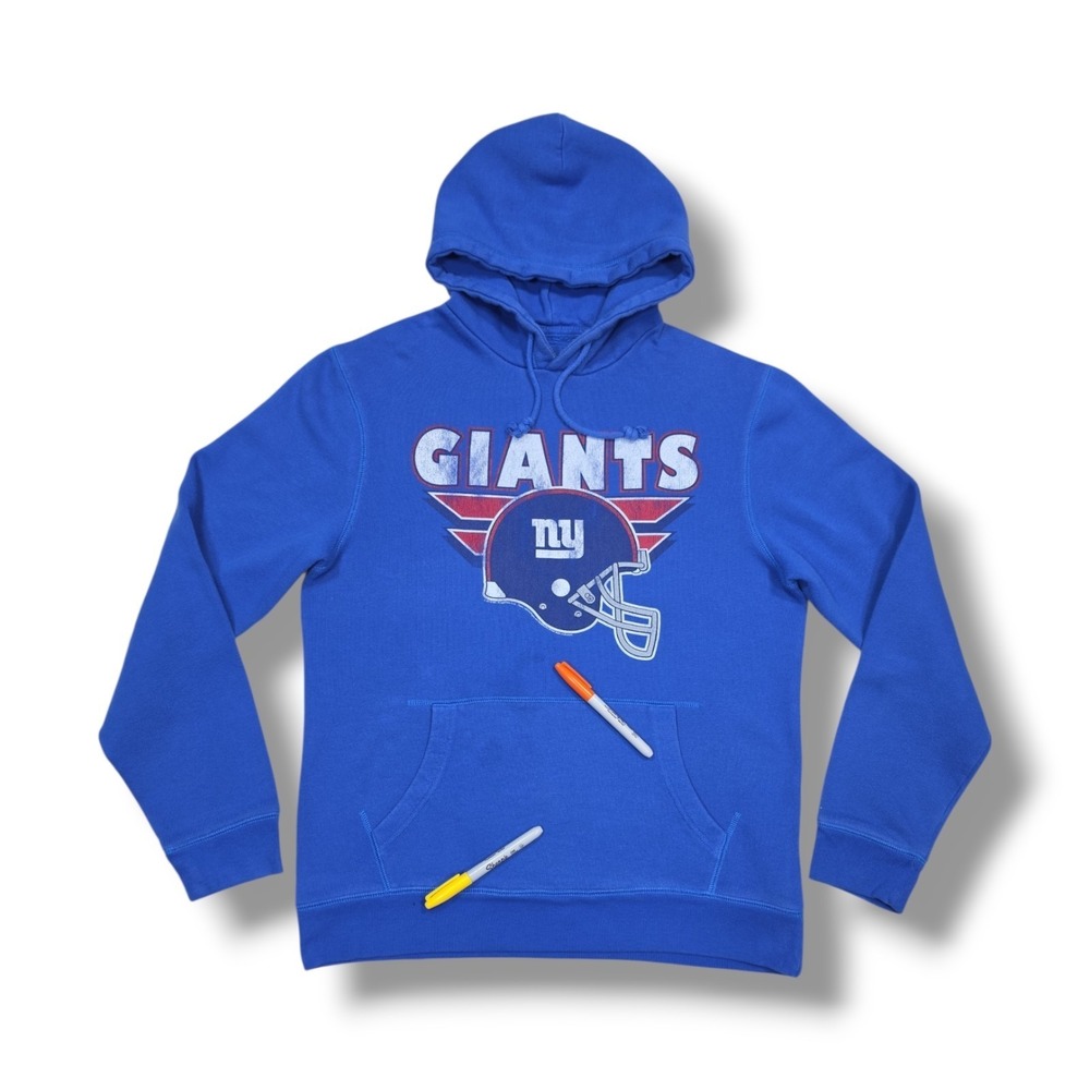 NFL New York Giants Front & Back Graphic Blue Junk Food Pullover Hoodie Men's L - Picture 8 of 8